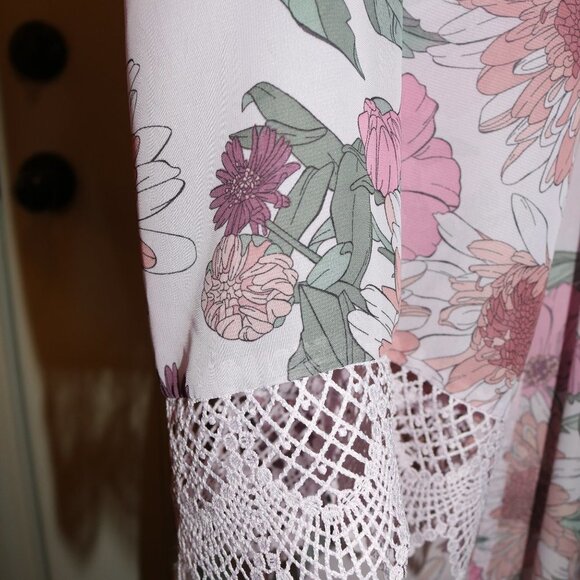 Wallflower sheer tunic cover up layered looks size large - Picture 3 of 8